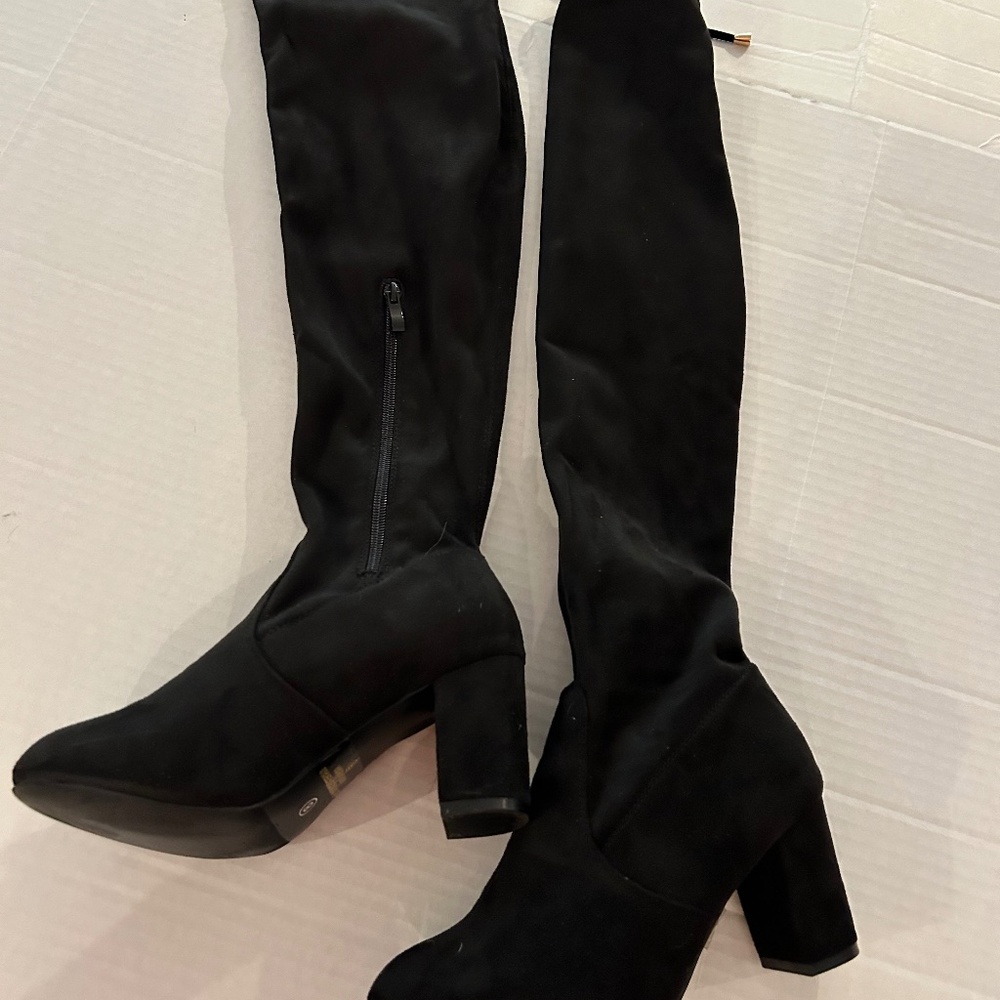 Room of Fashion Women's stretchy Over the know heel Boot Size 8